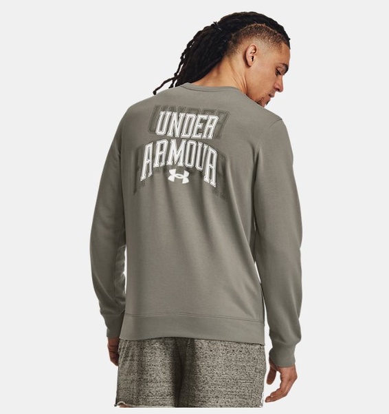 Yeşil Erkek UA Rival Terry Graphic Bisiklet Yaka