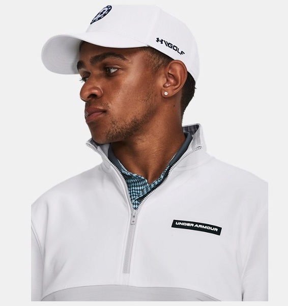 Beyaz Erkek UA Storm Daytona ½ Fermuarlı Sweatshirt