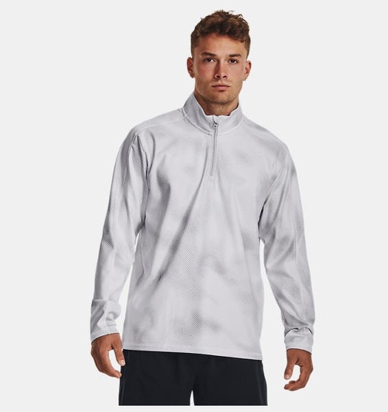 Beyaz Erkek UA Meridian Baskılı ¼ Fermuarlı Sweatshirt