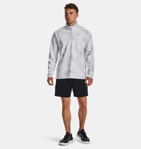 Beyaz Erkek UA Meridian Baskılı ¼ Fermuarlı Sweatshirt