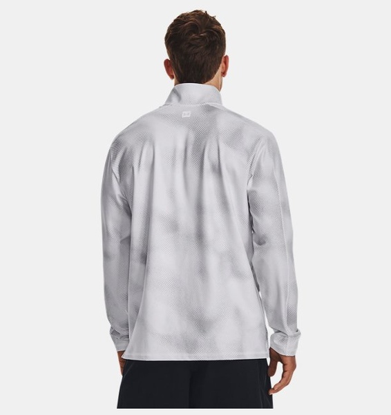 Beyaz Erkek UA Meridian Baskılı ¼ Fermuarlı Sweatshirt