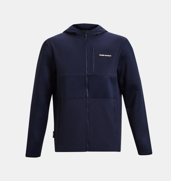 Lacivert Erkek UA Storm Daytona Tam Boy Fermuarlı Sweatshirt