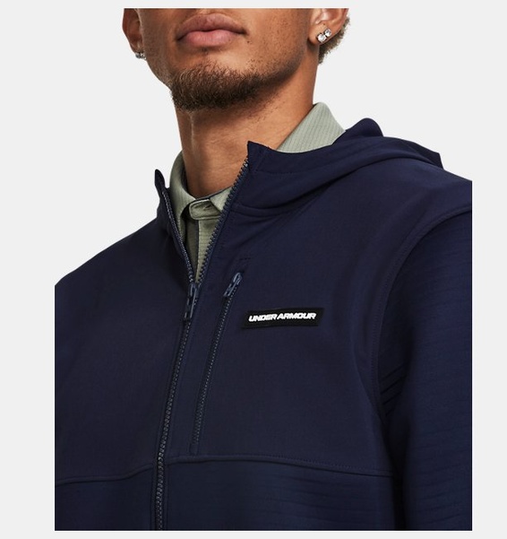 Lacivert Erkek UA Storm Daytona Tam Boy Fermuarlı Sweatshirt