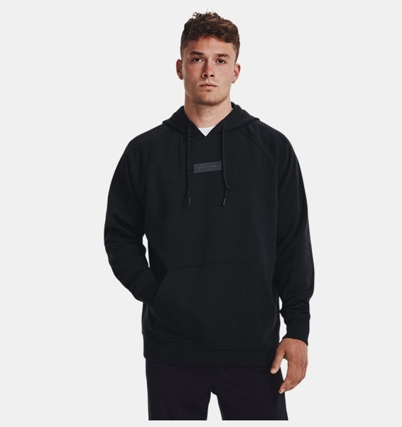 Siyah Erkek UA Heavyweight Terry Kapüşonlu Üst