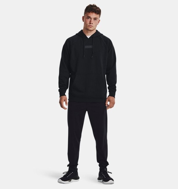 Siyah Erkek UA Heavyweight Terry Kapüşonlu Üst