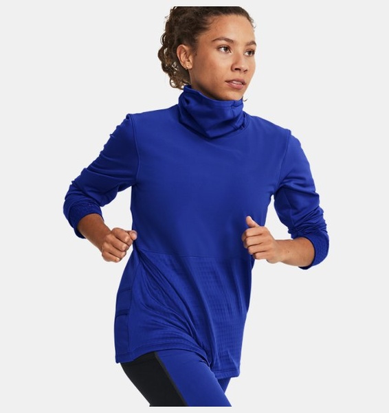 Mavi Kadın UA Qualifier Cold Funnel Neck Uzun Kollu T-shirt