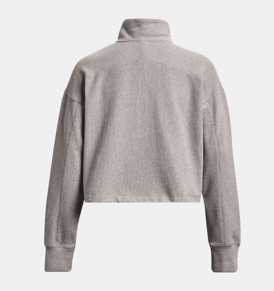 Gri Kadın UA Ottoman Fleece ¼ Fermuarlı Sweatshirt