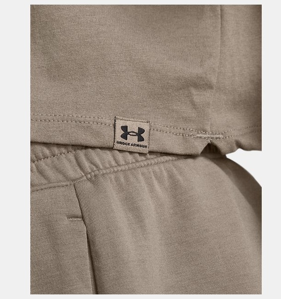 Kahverengi Kadın Campus Boxy Crop Kısa Kollu T-shirt