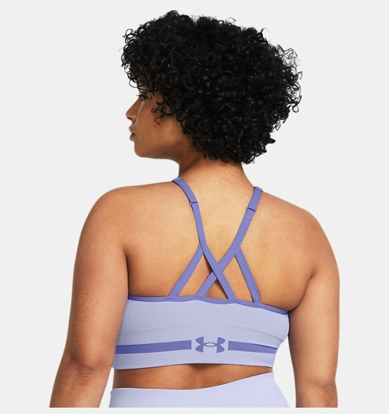 Lila Kadın UA Dikişsiz Low Long Spor Sütyeni
