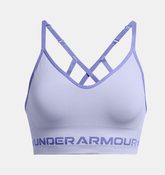 Lila Kadın UA Dikişsiz Low Long Spor Sütyeni