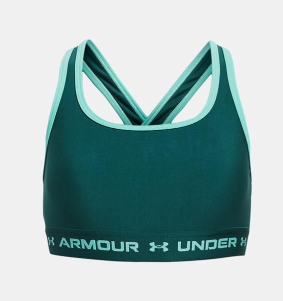 Petrol Yeşili Çocuk UA Crossback Mid Solid Spor Sütyeni