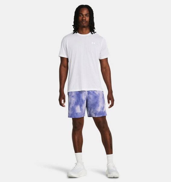 Lila Erkek UA Launch Pro 7inch Baskılı Şort