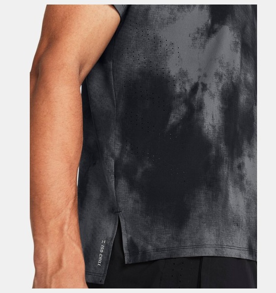 Siyah Erkek UA Launch Elite Wash Kısa Kollu T-shirt