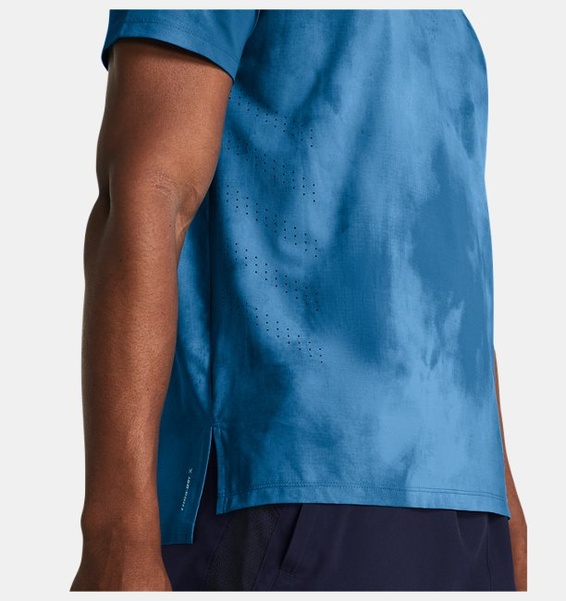 Mavi Erkek UA Launch Elite Wash Kısa Kollu T-shirt