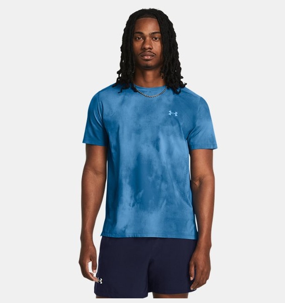 Mavi Erkek UA Launch Elite Wash Kısa Kollu T-shirt