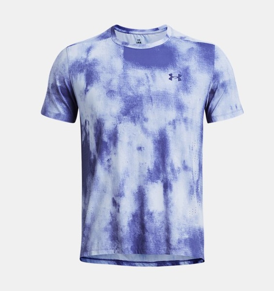 Lila Erkek UA Launch Elite Wash Kısa Kollu T-shirt