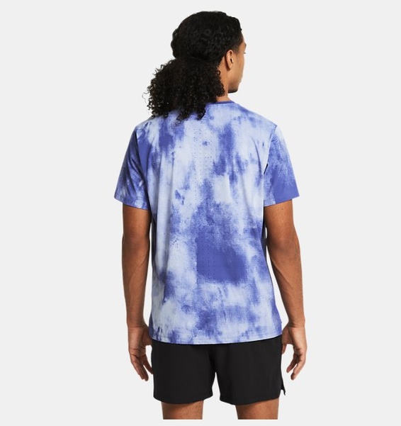 Lila Erkek UA Launch Elite Wash Kısa Kollu T-shirt
