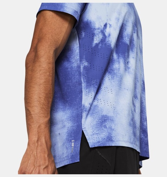 Lila Erkek UA Launch Elite Wash Kısa Kollu T-shirt