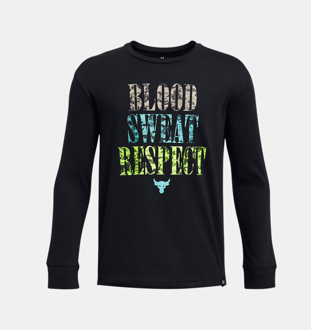 Erkek Çocuk Project Rock Graphic Uzun Kollu T-shirt Siyah