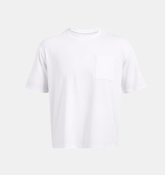 Beyaz Erkek UA Meridian Pocket Kısa Kollu T-shirt