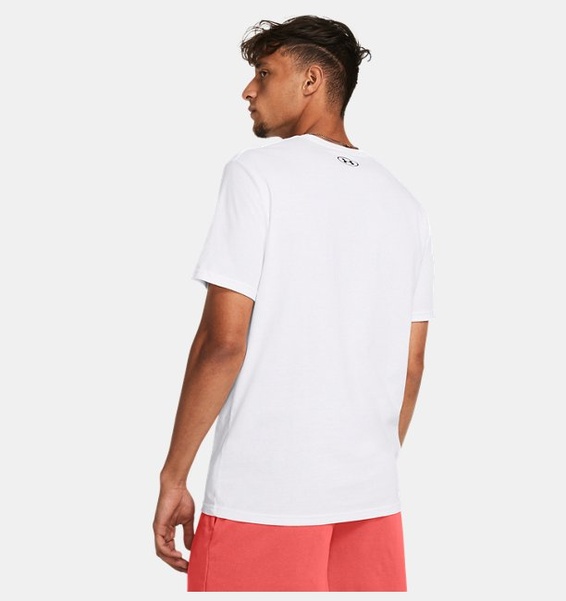 Beyaz Erkek UA Colorblock Wordmark Kısa Kollu T-shirt