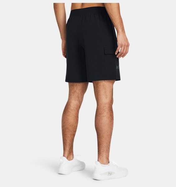 Siyah Erkek UA Stretch Dokuma Kargo Şort