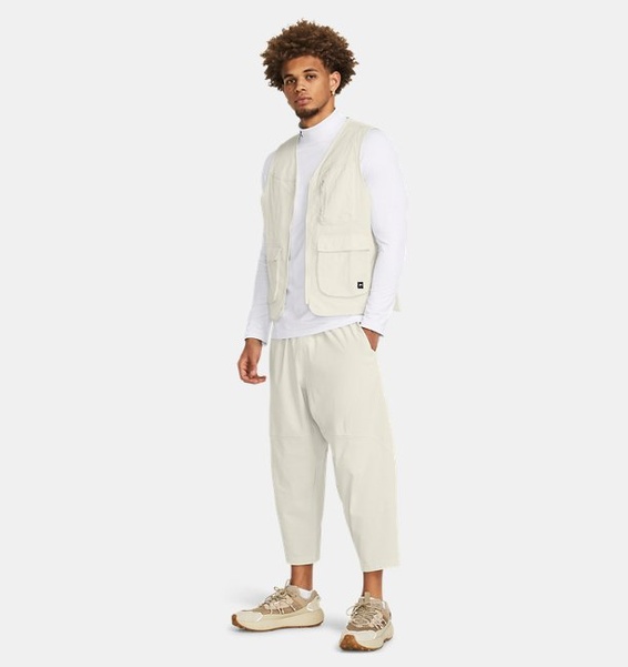 Bej Erkek UA Unstoppable Vent Crop Eşofman Altı