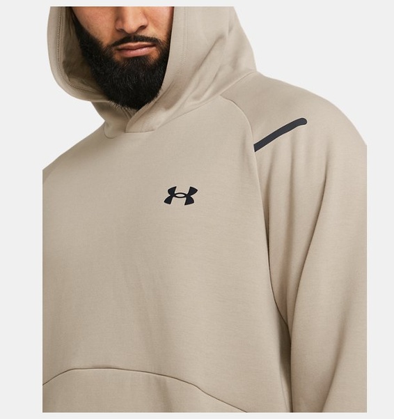 Kahverengi Erkek UA Unstoppable Fleece Kapüşonlu Üst