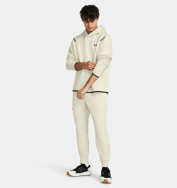 Bej Erkek UA Unstoppable Fleece Kapüşonlu Üst