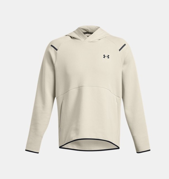 Bej Erkek UA Unstoppable Fleece Kapüşonlu Üst