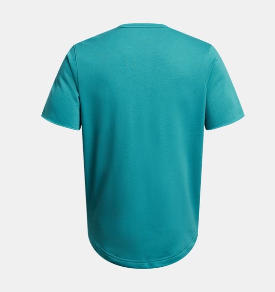 Petrol Yeşili Erkek UA Rival Terry Colorblock Kısa Kollu T-shirt