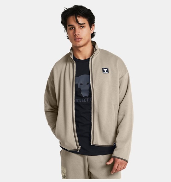 Kahverengi Erkek Project Rock Icon Fleece Full Zip Ceket