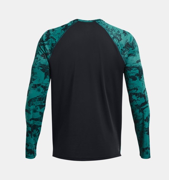 Petrol Yeşili Erkek Project Rock Iso-Chill Uzun Kollu T-shirt