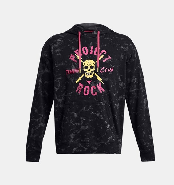 Siyah Erkek UA Project Rock Rival Terry Kapüşonlu Sweatshirt