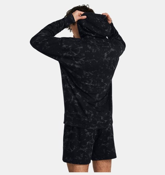 Siyah Erkek UA Project Rock Rival Terry Kapüşonlu Sweatshirt