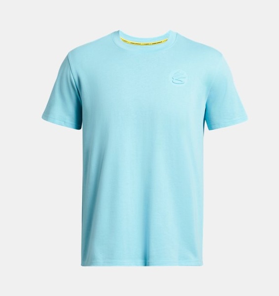 Gök Mavisi Erkek Curry Heavyweight  İşlemeli T-shirt