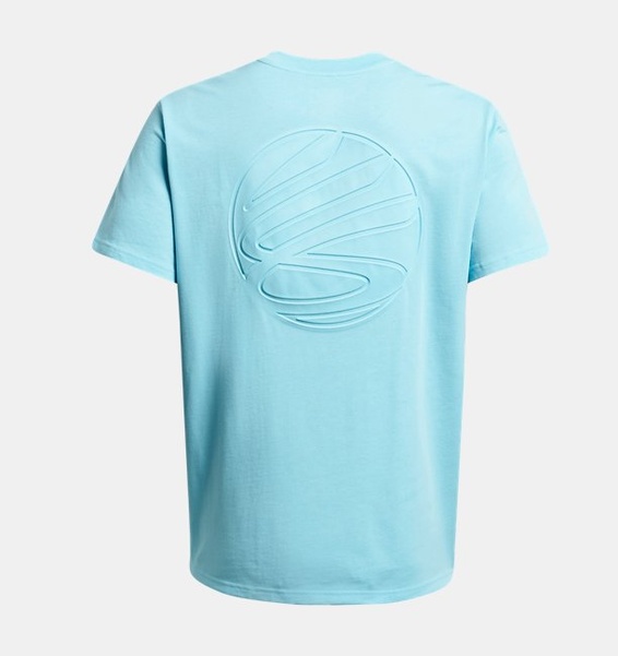 Gök Mavisi Erkek Curry Heavyweight  İşlemeli T-shirt