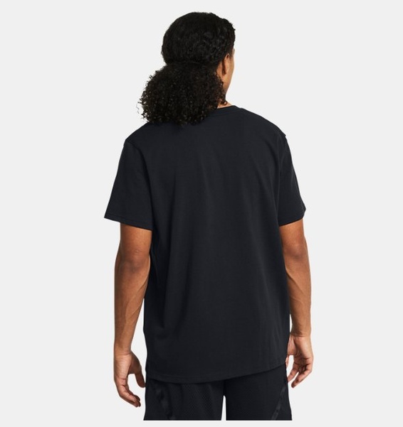 Siyah Erkek Curry İşlemeli Splash T-shirt