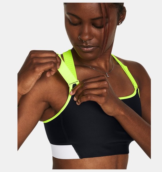 Siyah Kadın UA HeatGear® Armour High Pocket Spor Sütyeni