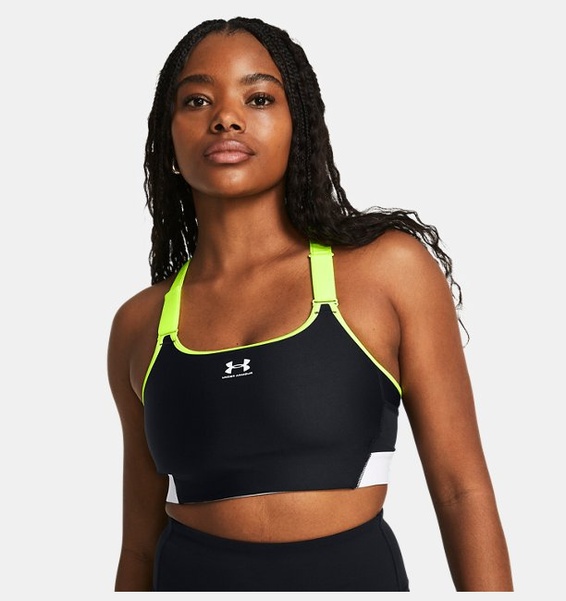 Siyah Kadın UA HeatGear® Armour High Pocket Spor Sütyeni