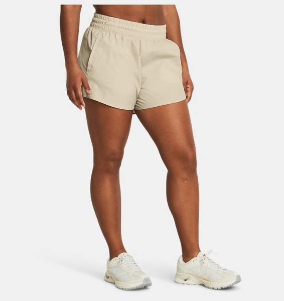 Bej Kadın UA Dokuma 3" Crinkle Şort
