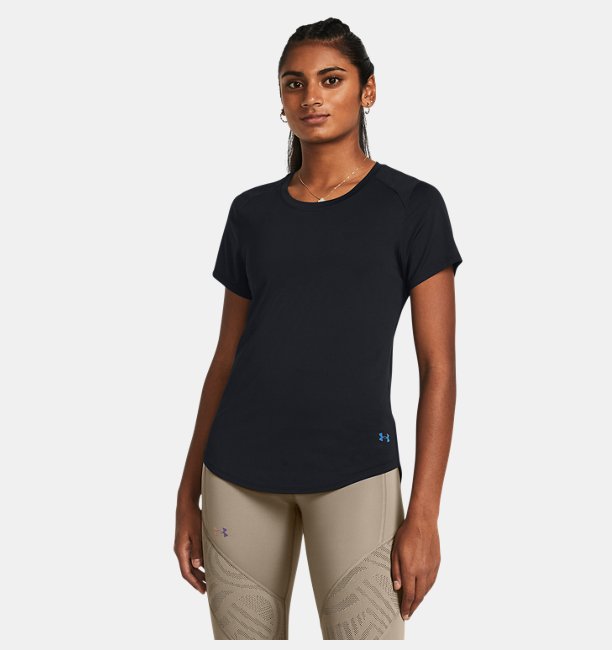 Kadın UA Vanish Elite Vent Kısa Kollu T-shirt Siyah