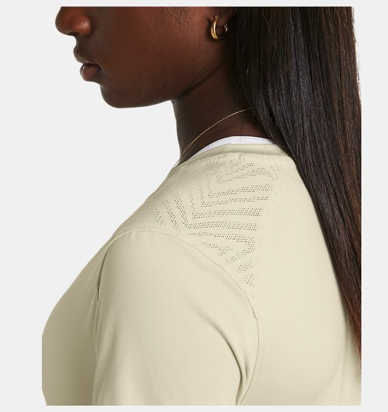 Bej Kadın UA Vanish Elite Vent Kısa Kollu T-shirt