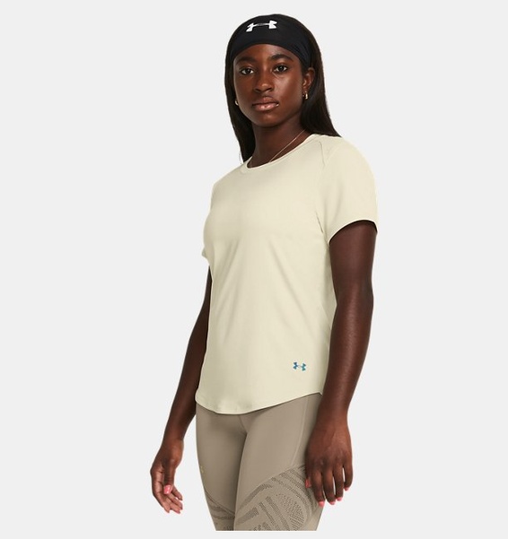 Bej Kadın UA Vanish Elite Vent Kısa Kollu T-shirt