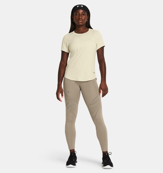 Bej Kadın UA Vanish Elite Vent Kısa Kollu T-shirt