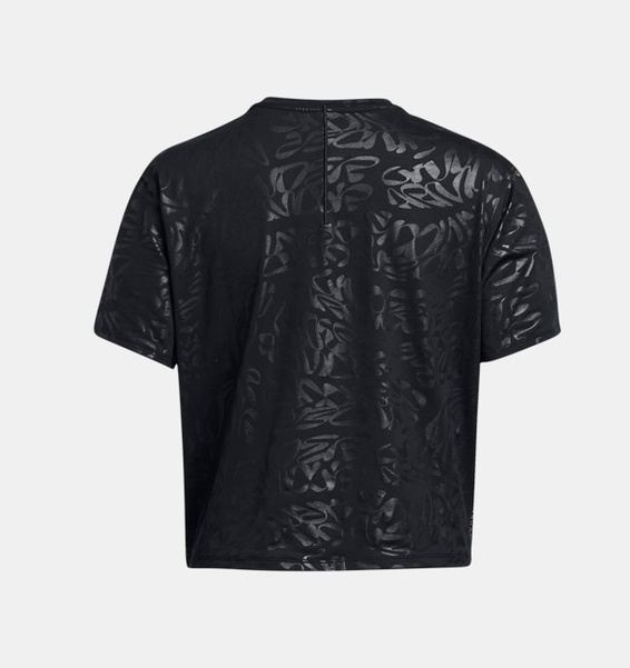 Siyah Kadın UA Vanish Energy EmbOversizeds Crop Kısa Kollu T-shirt