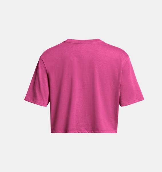 Pembe Kadın Campus Boxy Crop Kısa Kollu T-shirt