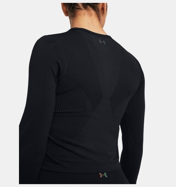 Siyah Kadın UA Vanish Elite Dikişsiz Uzun Kollu T-shirt