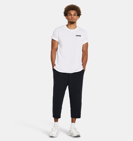 Siyah Erkek UA Unstoppable Fleece Baggy Crop Eşofman Altı