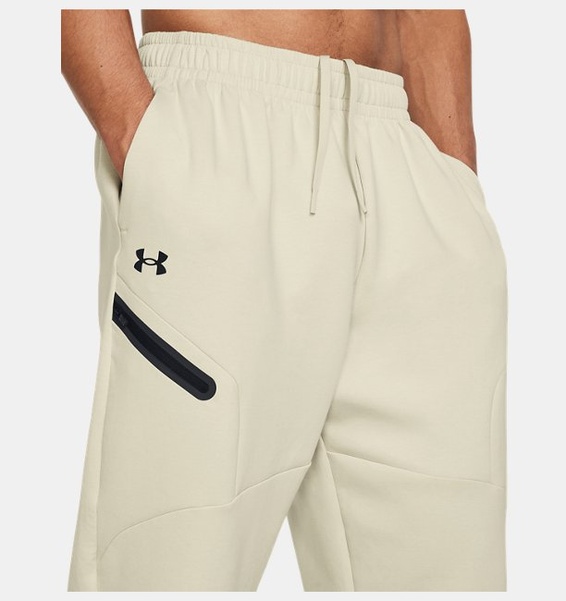 Bej Erkek UA Unstoppable Fleece Baggy Crop Eşofman Altı